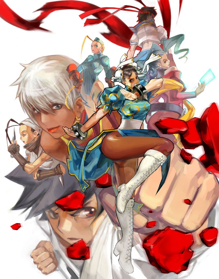 chun-li, cammy white, kasugano sakura, makoto, ibuki, and 2 more (street fighter)
