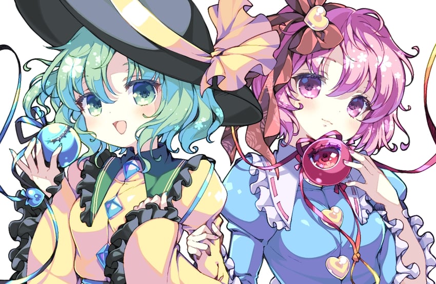 komeiji koishi and komeiji satori (touhou) drawn by ro_(igris-geo)