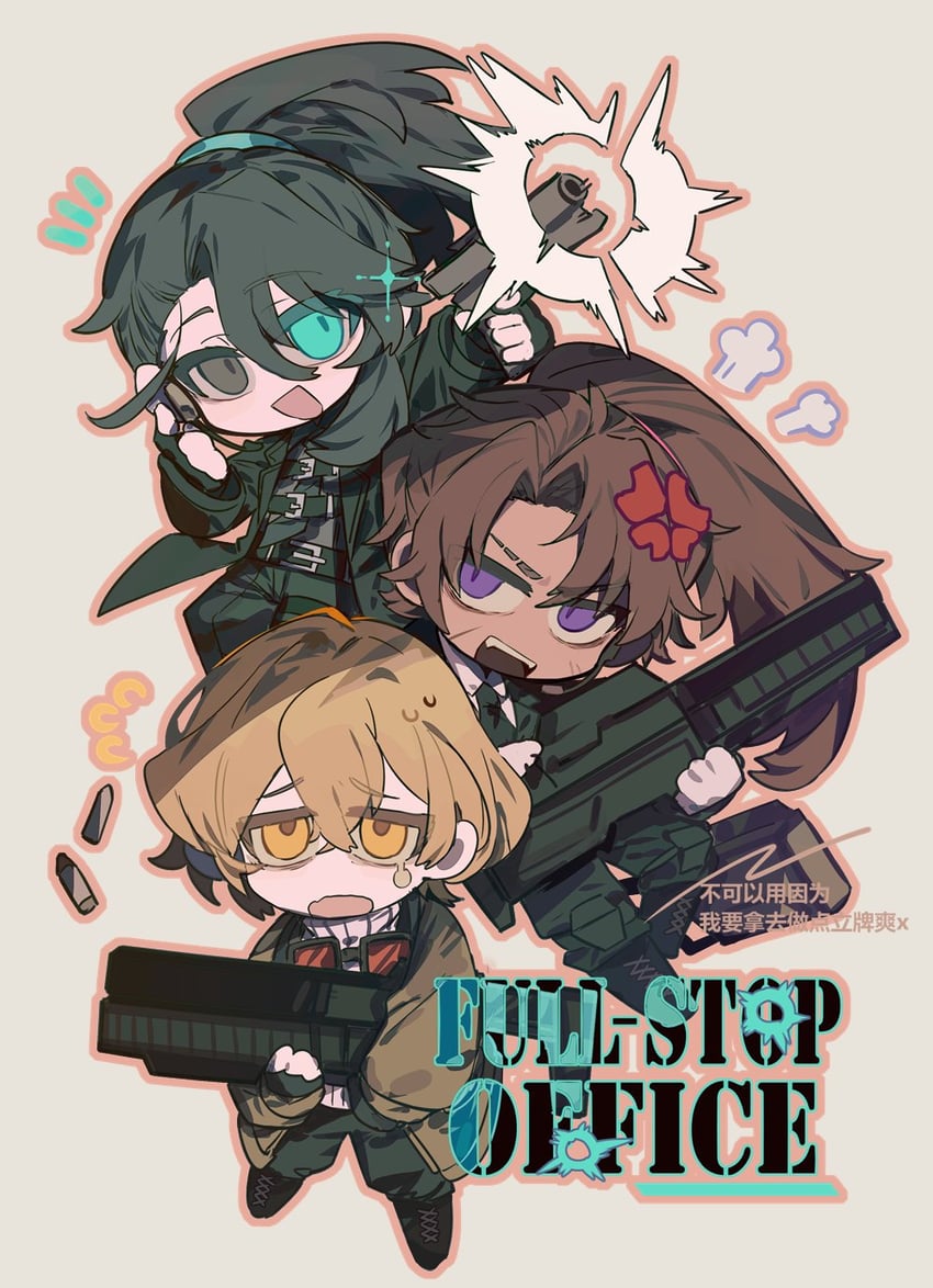 sinclair, hong lu, and heathcliff (project moon and 1 more) drawn by itokenaikei