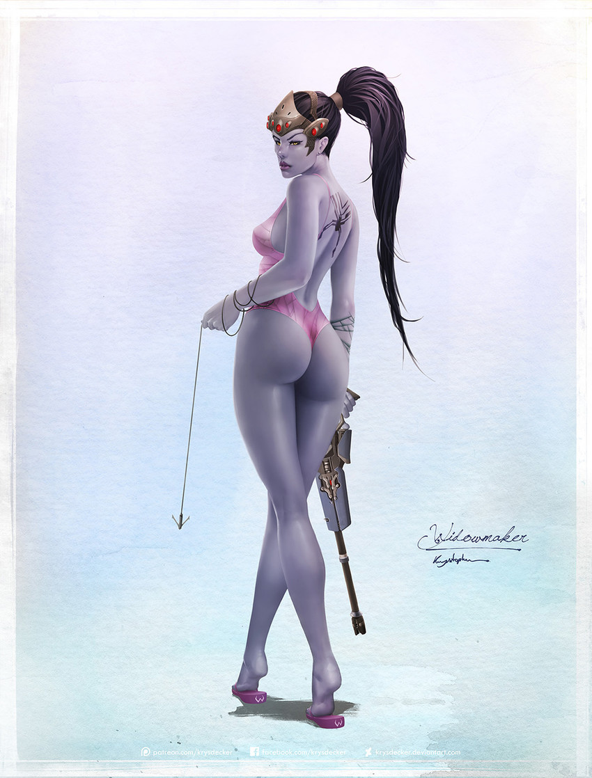 widowmaker (overwatch and 1 more) drawn by krystopher_decker