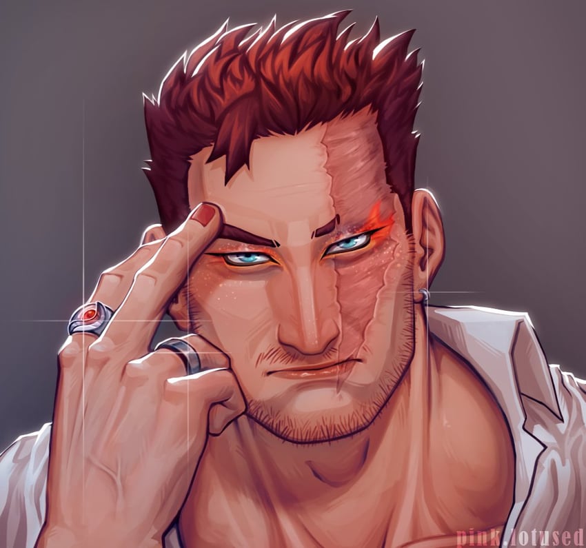 endeavor (boku no hero academia) drawn by lotus_emilie