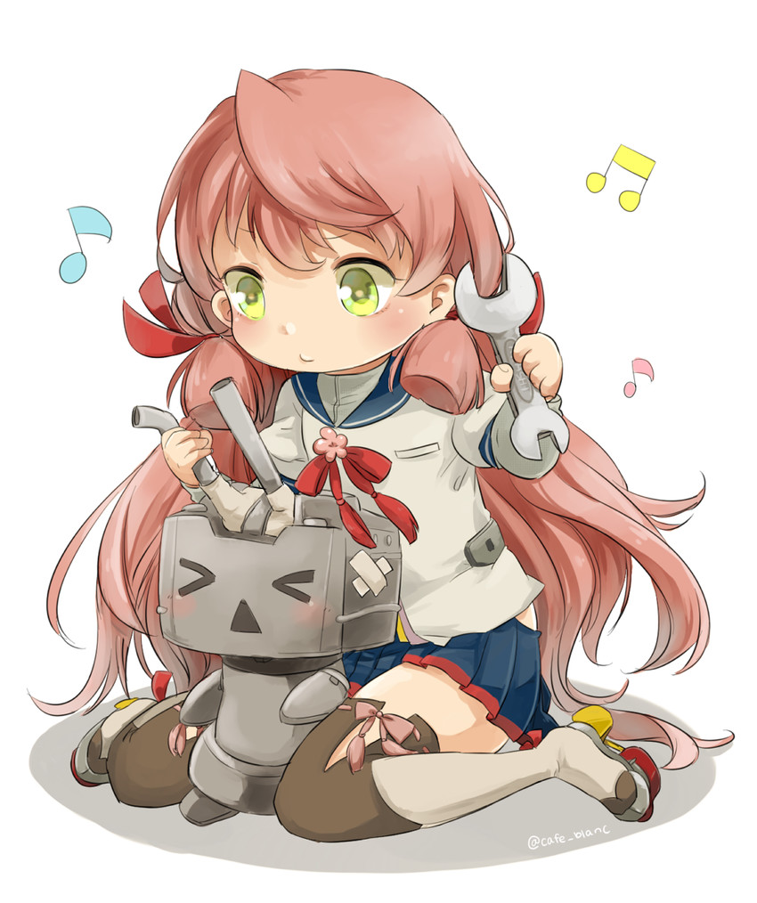 rensouhou-chan and akashi (kantai collection) drawn by motohara_moka
