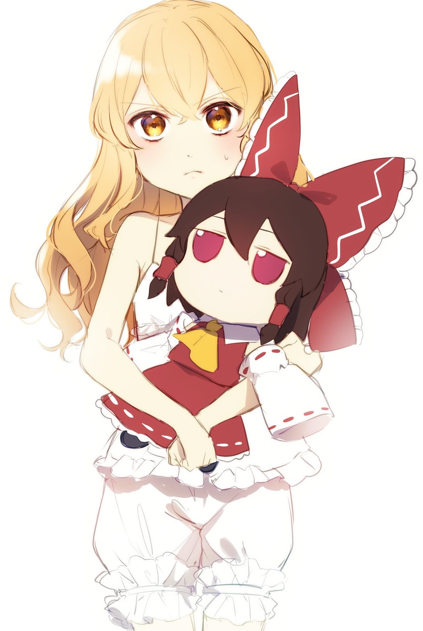 hakurei reimu and kirisame marisa (touhou) drawn by jill_07km