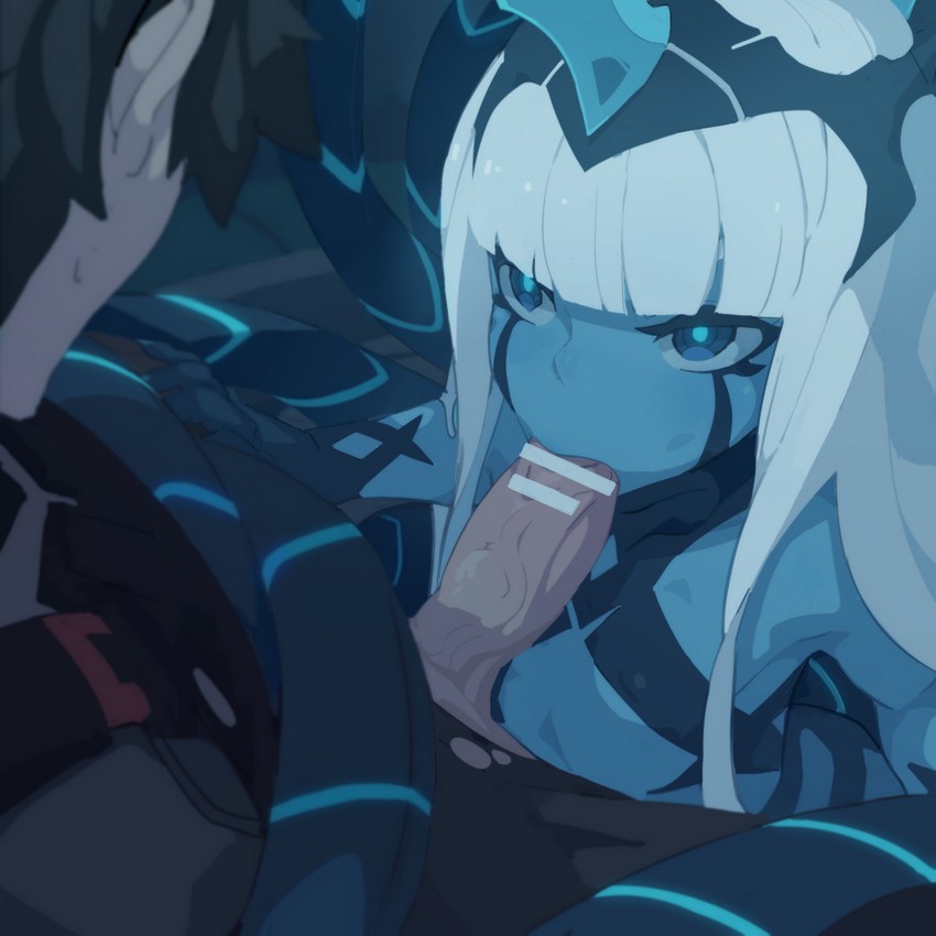 hiro and 001 (darling in the franxx) drawn by kakure_eria