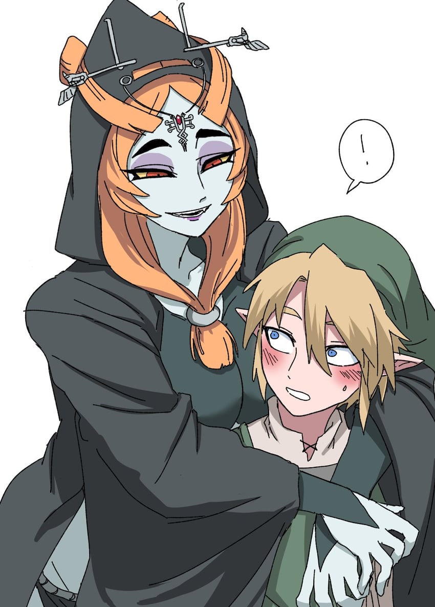 link and midna (the legend of zelda and 1 more) drawn by nasu_(ilo_a5)