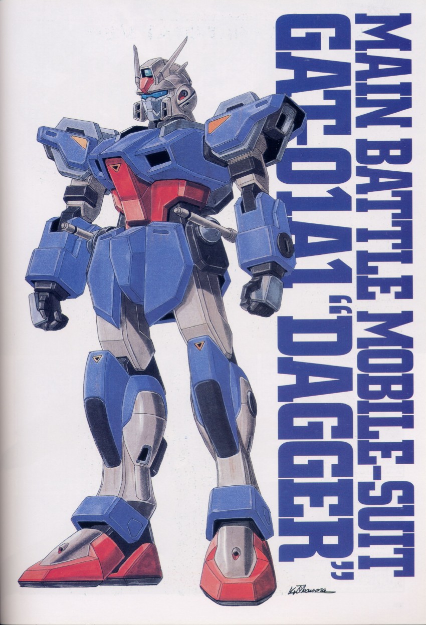 105 dagger (gundam and 3 more) drawn by ookawara_kunio