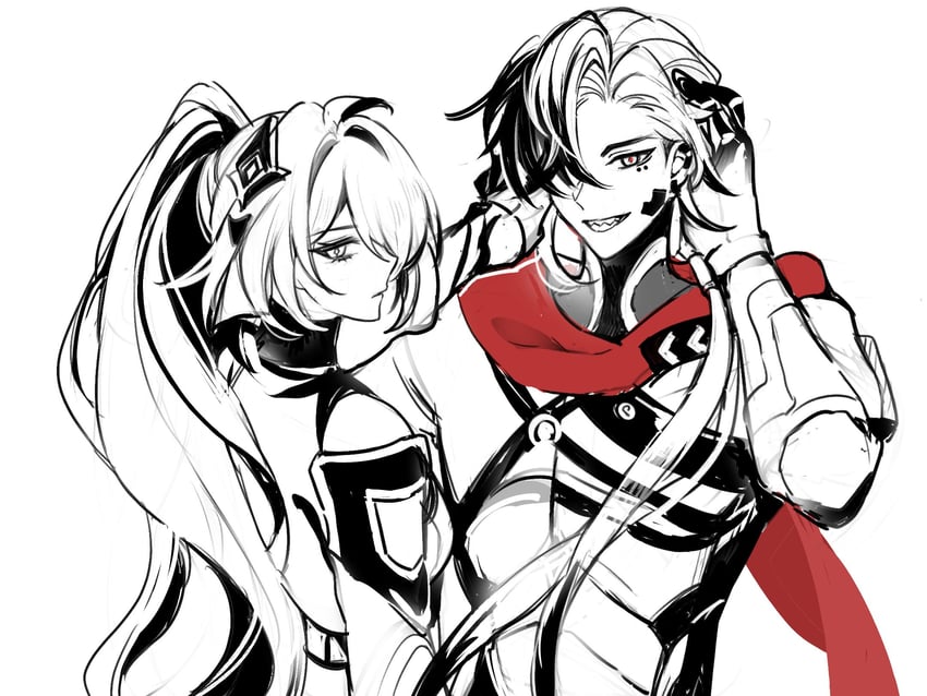 acheron and boothill (honkai and 1 more) drawn by huangf48139