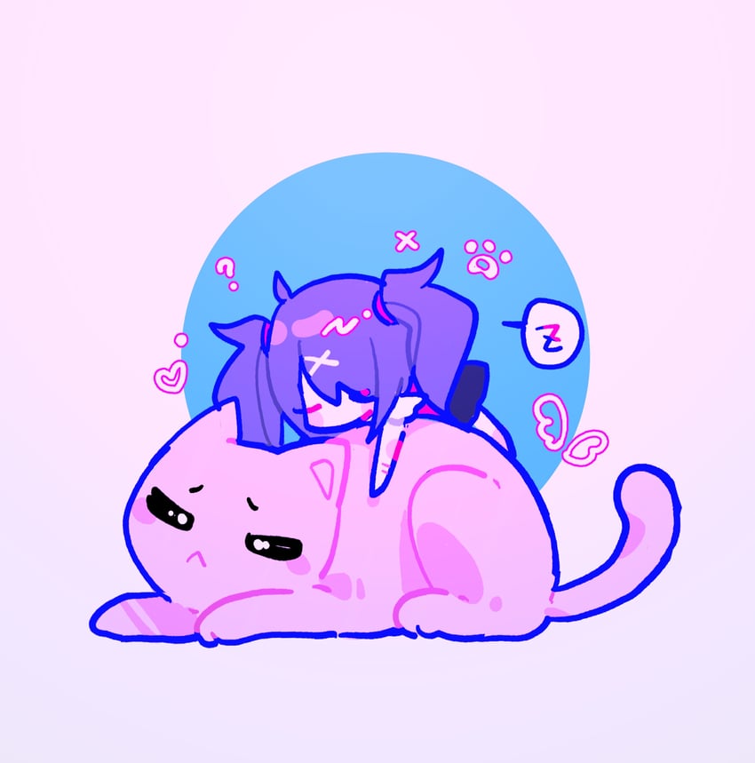 ame-chan and pien cat (needy girl overdose) drawn by huoxing_tang_dou