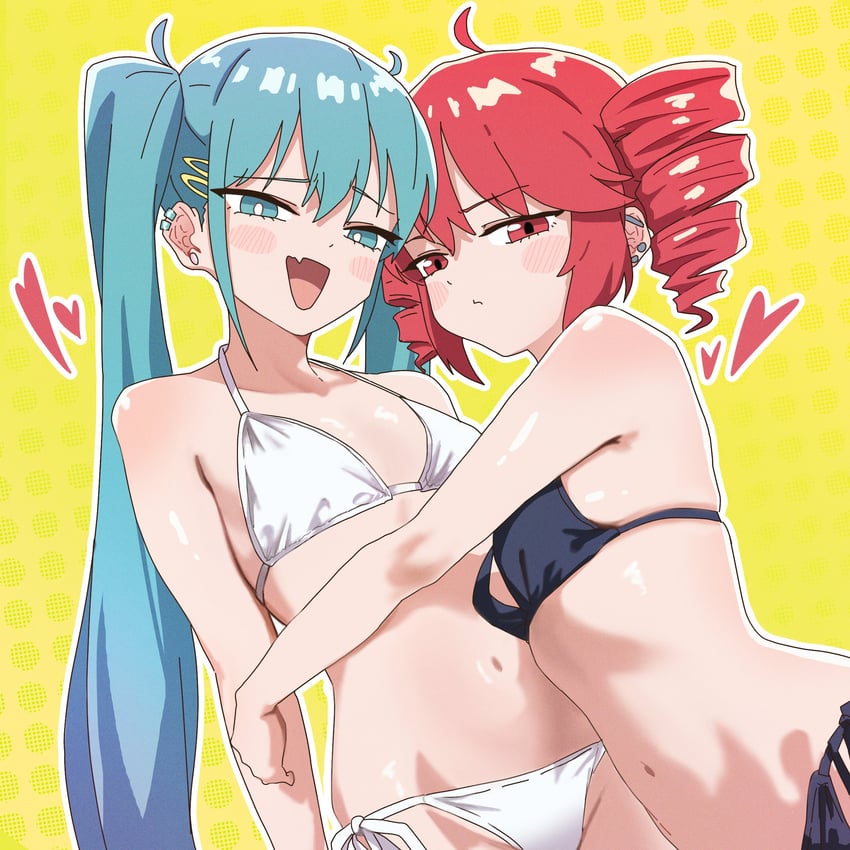 hatsune miku and kasane teto (vocaloid and 1 more) drawn by pan_(ryu)