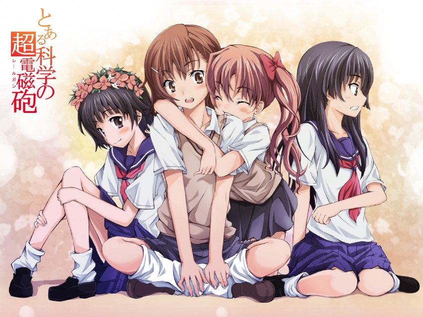 misaka mikoto, shirai kuroko, saten ruiko, and uiharu kazari (toaru majutsu no index and 1 more) drawn by chiri_(atlanta)