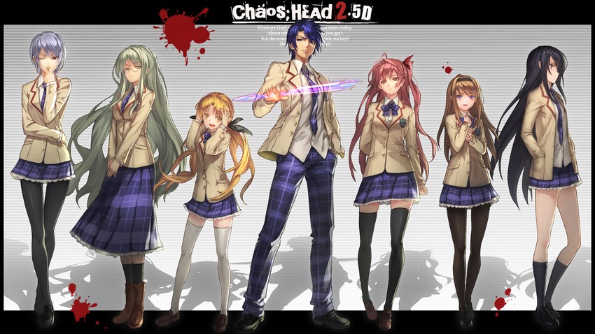 sakihata rimi, nishijou nanami, nishijou takumi, kishimoto ayase, orihara kozue, and 2 more (science adventure and 1 more) drawn by ryuuzaki_ichi