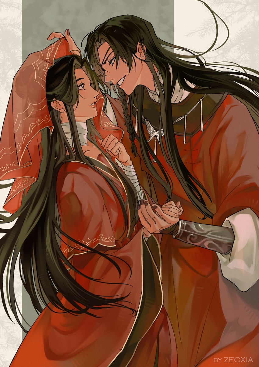 xie lian and hua cheng (tianguan cifu) drawn by zeoxia