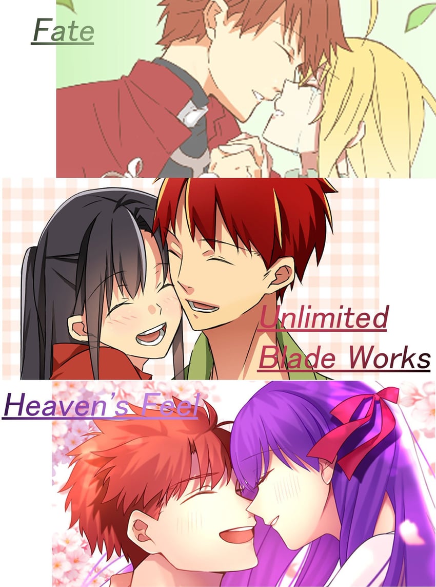 artoria pendragon, saber, tohsaka rin, emiya shirou, matou sakura, and 1 more (fate and 3 more) drawn by exa_(koyuru)