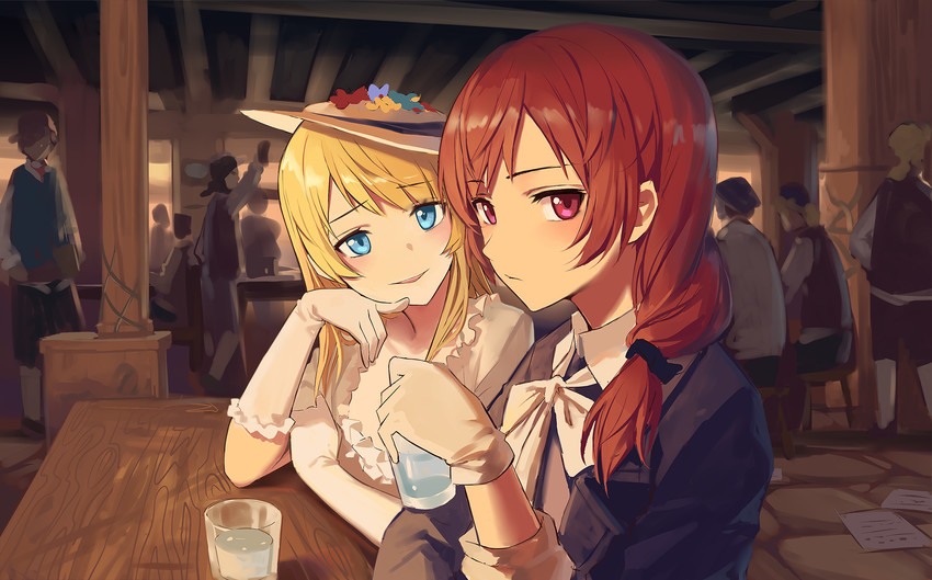 nishikino maki and ayase eli (love live! and 1 more) drawn by huanxiang_heitu