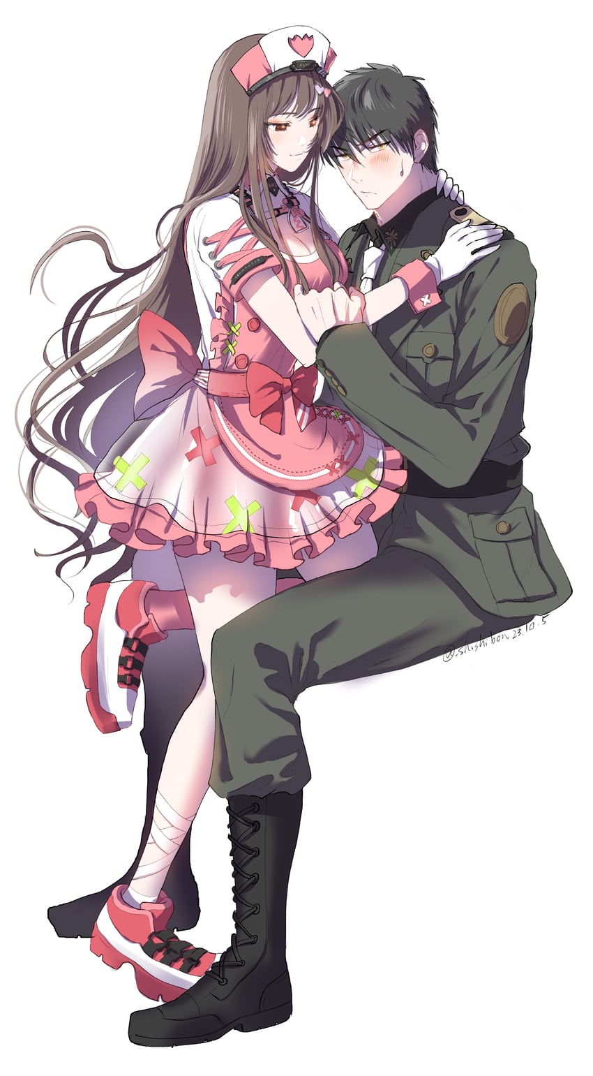 rapi, commander, and novel (goddess of victory: nikke) drawn by shishimaru_(shishibon)