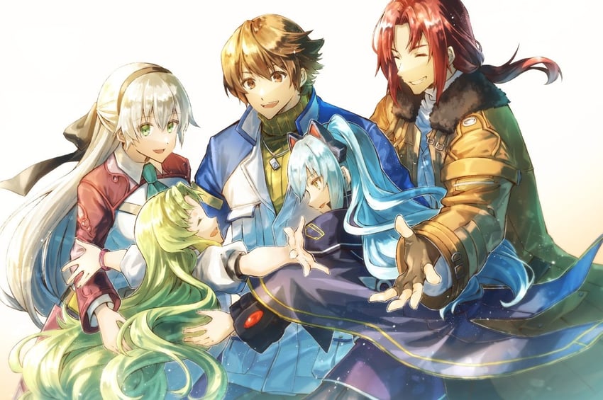 tio plato, elie macdowell, lloyd bannings, randolph orlando, and kea (eiyuu densetsu and 2 more) drawn by hwhh