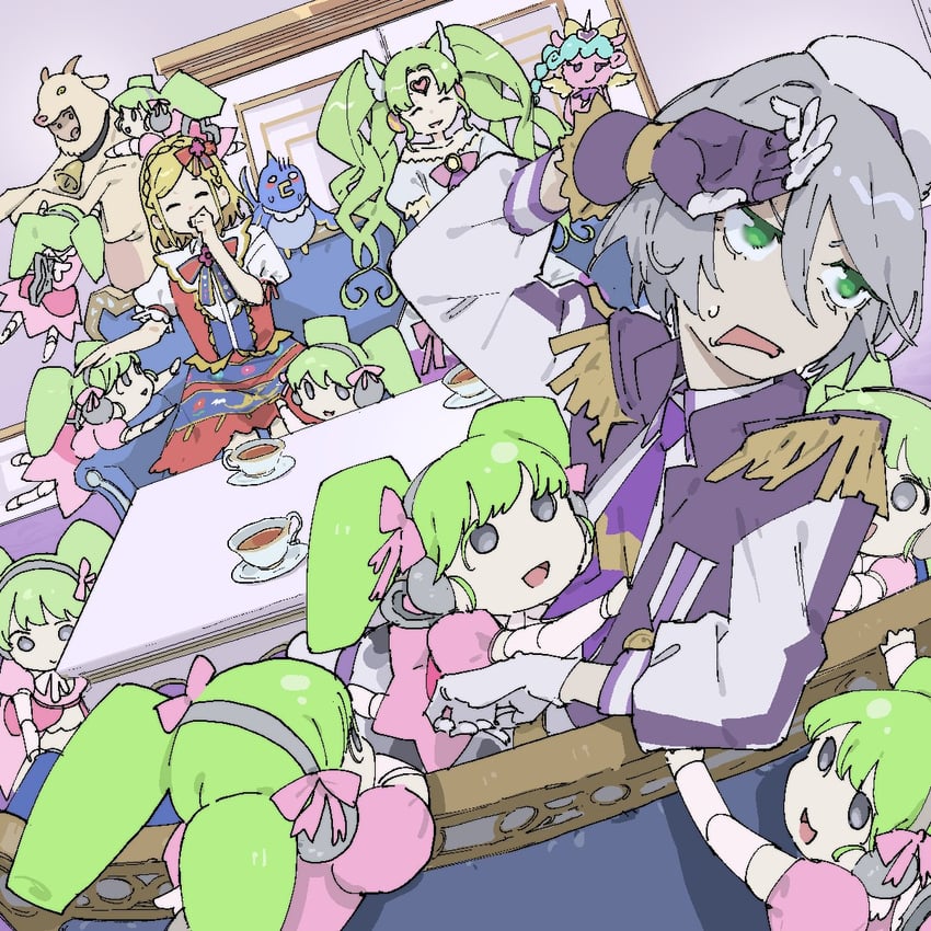 falulu, shikyoin hibiki, midorikaze fuwari, unicorn, toriko, and 2 more (pretty series and 1 more) drawn by kemura_(puripurinea)