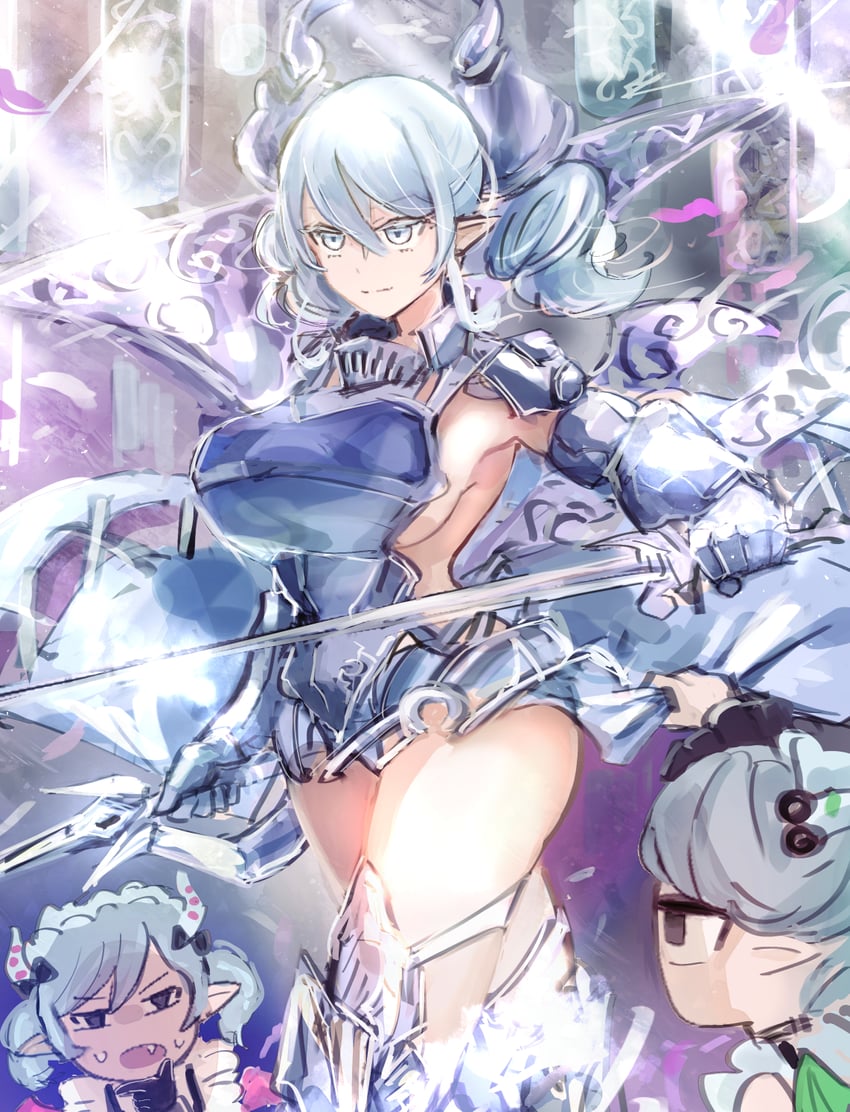 lovely labrynth of the silver castle, arianna the labrynth servant, arianne the labrynth servant, and lady labrynth of the silver castle (yu-gi-oh!) drawn by hatano_kiyoshi