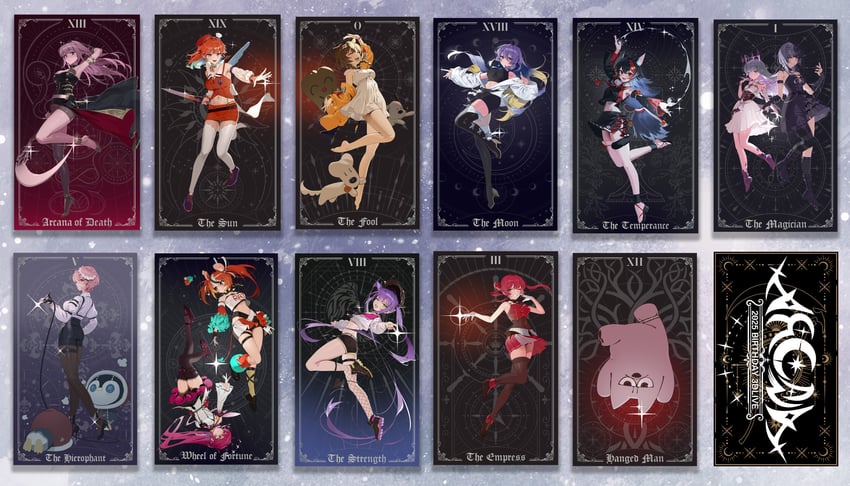 houshou marine, mori calliope, takanashi kiara, tokoyami towa, ookami mio, and 11 more (hololive and 3 more) drawn by gum_shrew