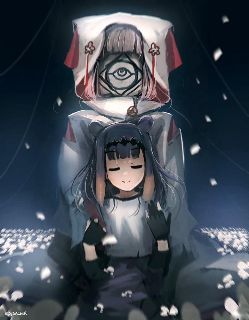 ninomae ina'nis and wahtcher (hololive and 1 more) drawn by advarcher