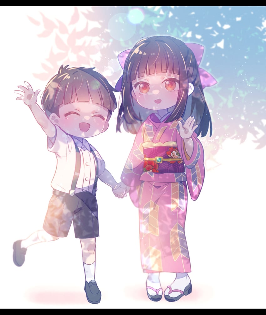 ryuuga sayo and nagata tokiya (gegege no kitarou and 1 more) drawn by yuiki_yuu