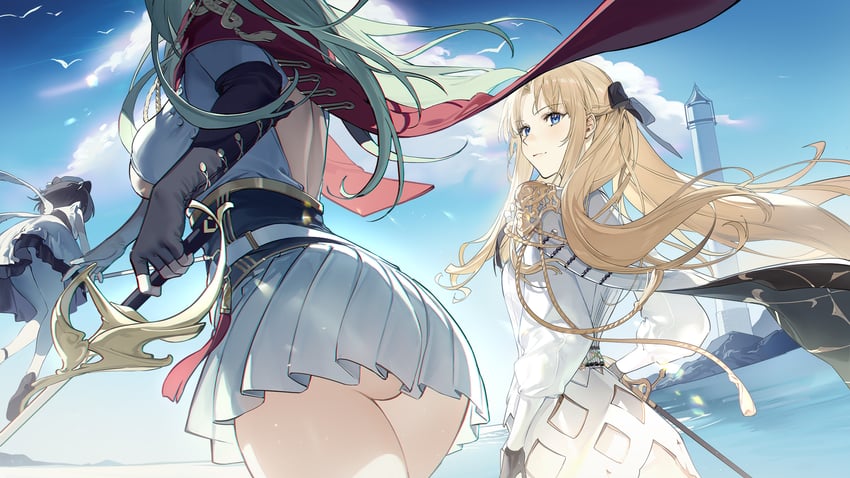 jervis, vanguard, and revenge (azur lane) drawn by kurumi_(recycllamo)