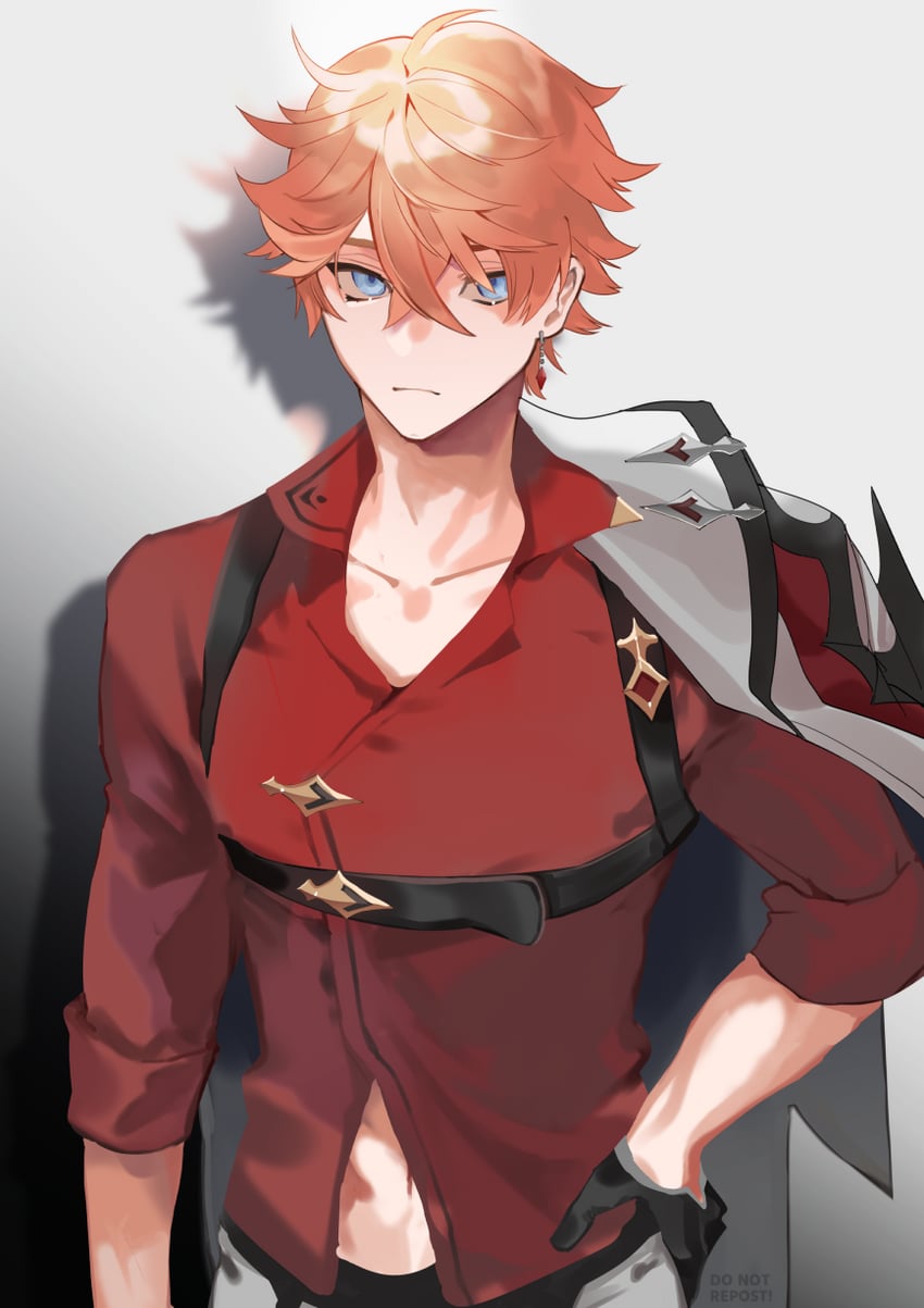 tartaglia (genshin impact) drawn by 8mit