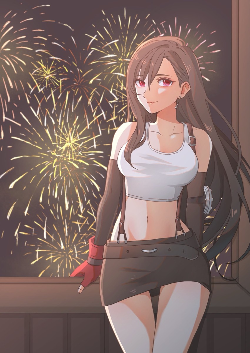 tifa lockhart (final fantasy and 1 more) drawn by toufu_(toufu_53)