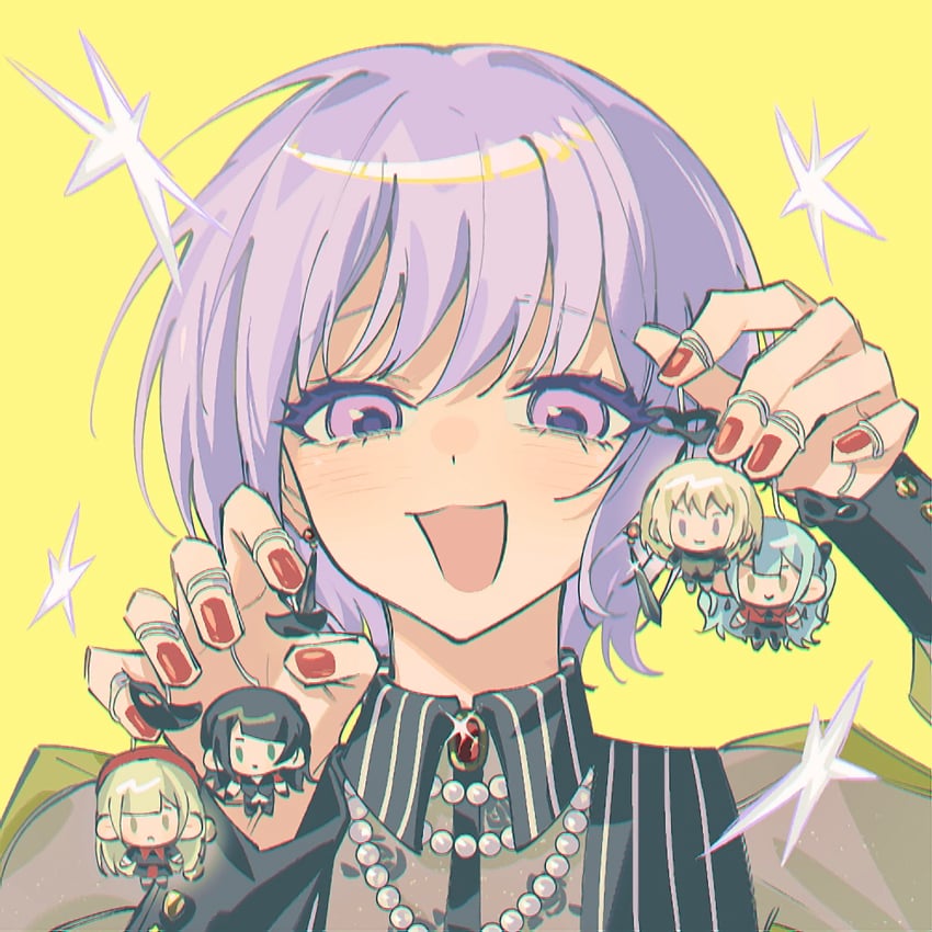 togawa sakiko, wakaba mutsumi, yahata umiri, misumi uika, mortis, and 5 more (bang dream! and 1 more) drawn by y1n