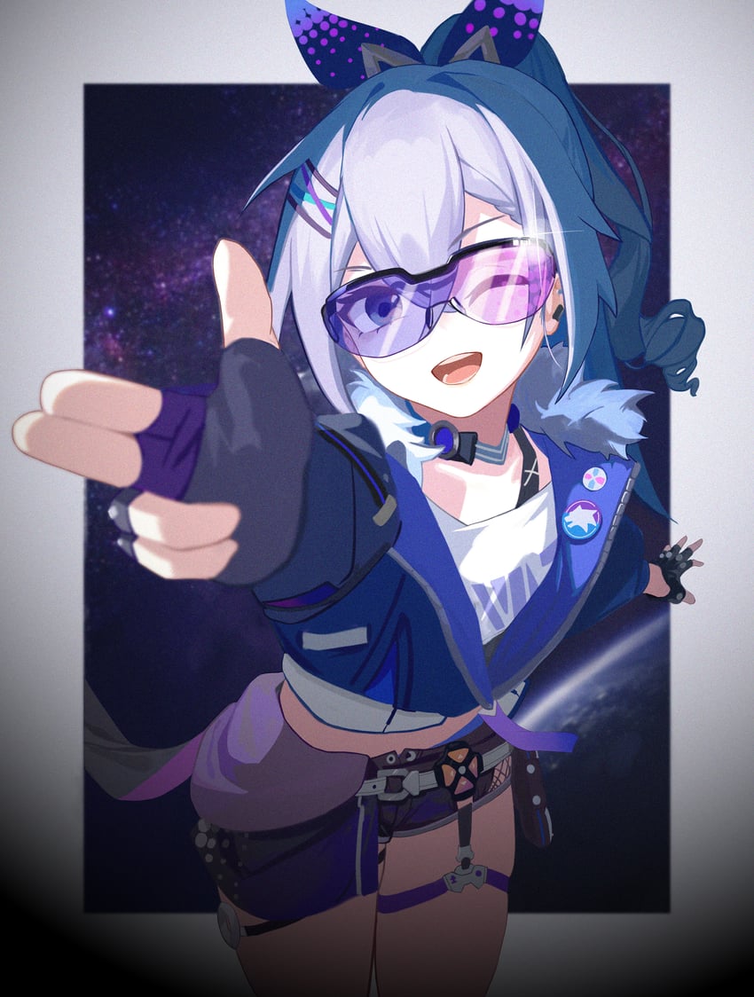 silver wolf (honkai and 1 more) drawn by vaineonline