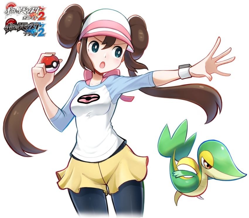 rosa and snivy (pokemon and 1 more) drawn by mr.thunderigor