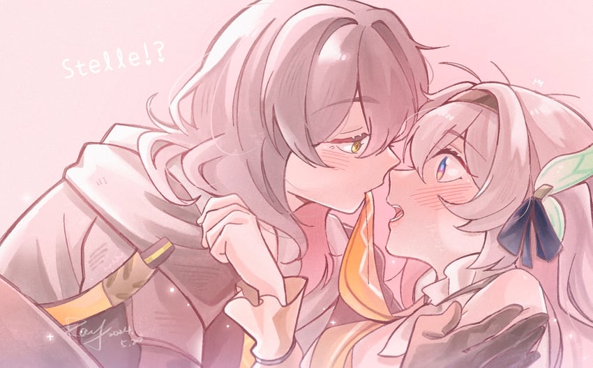 trailblazer, firefly, and stelle (honkai and 1 more) drawn by yoyoray20001996