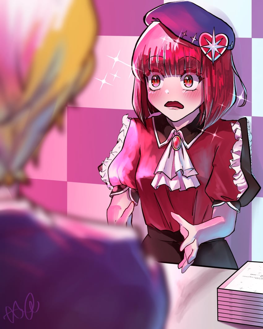 arima kana and hoshino aquamarine (oshi no ko) drawn by gkck