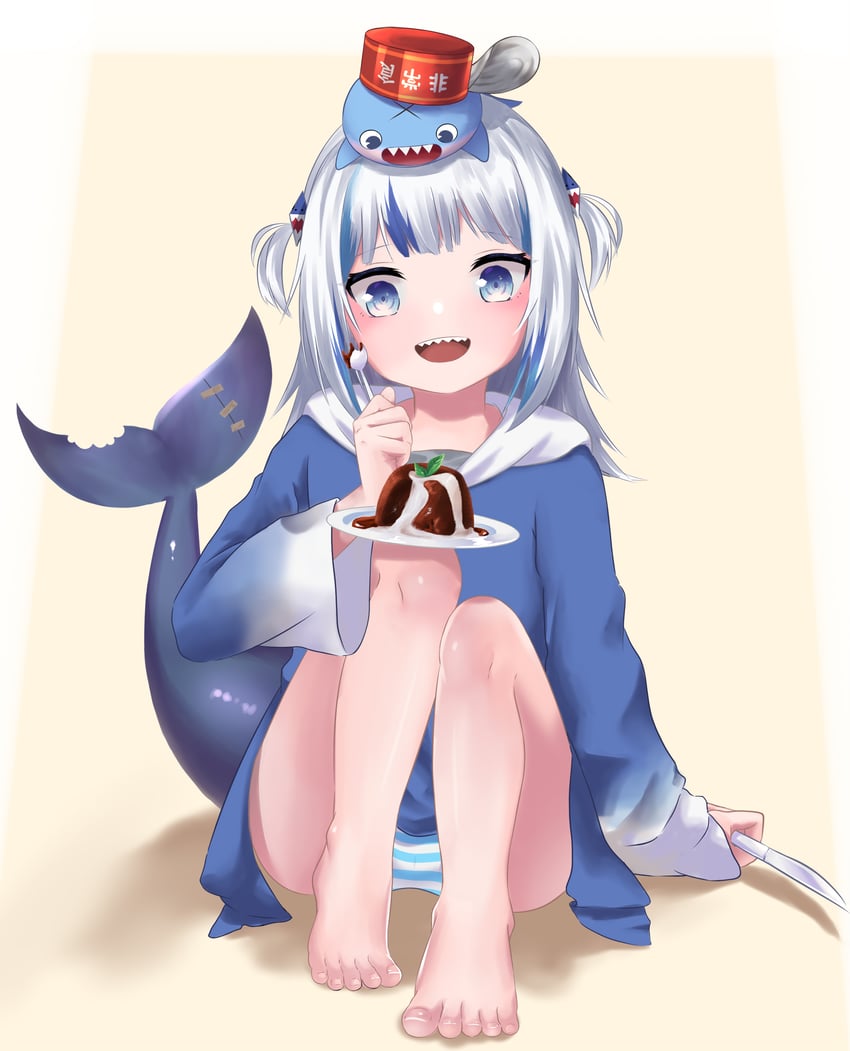 gawr gura and bloop (hololive and 1 more) drawn by seka_(sekakoala)