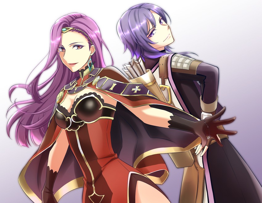 sonya and leon (fire emblem and 1 more) drawn by kakiko210