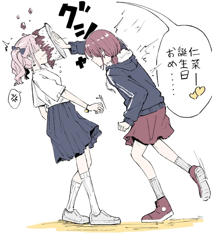 iseri nina and hina (girls band cry) drawn by soko_kikuchi