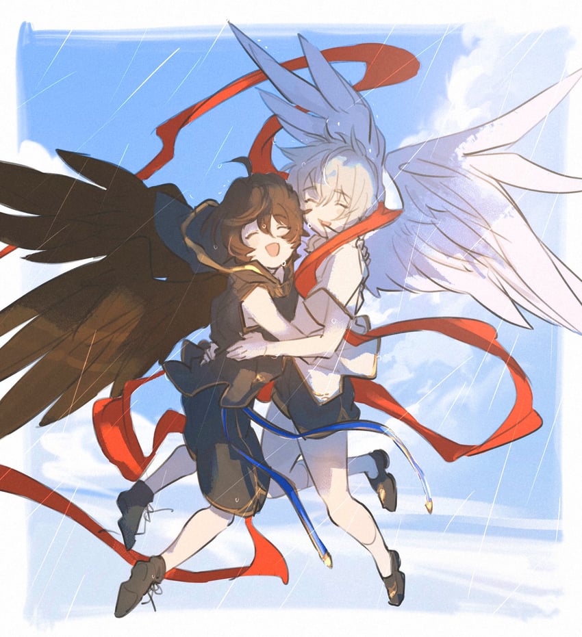 sandalphon and lucifer (granblue fantasy) drawn by t_of_game