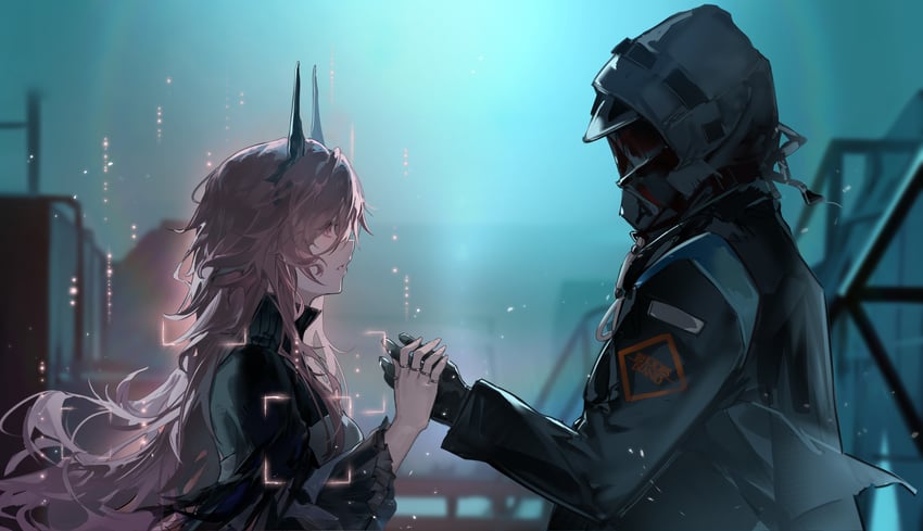 doctor and theresa (arknights) drawn by huibai_bri