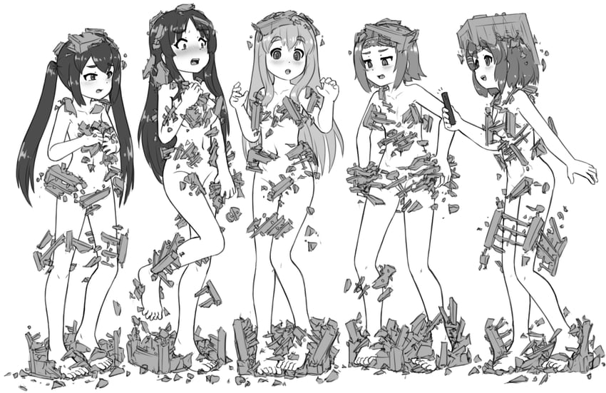 akiyama mio, nakano azusa, hirasawa yui, tainaka ritsu, and kotobuki tsumugi (k-on!) drawn by alloyrabbit