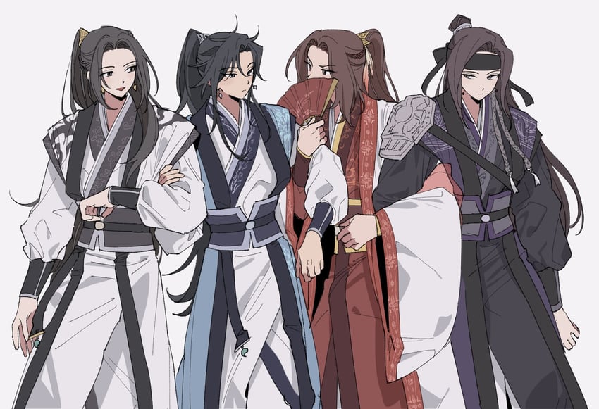 seo geom, baek eon, hwa un, and mu won (jinhongi) drawn by bibi_(p_pp8888)