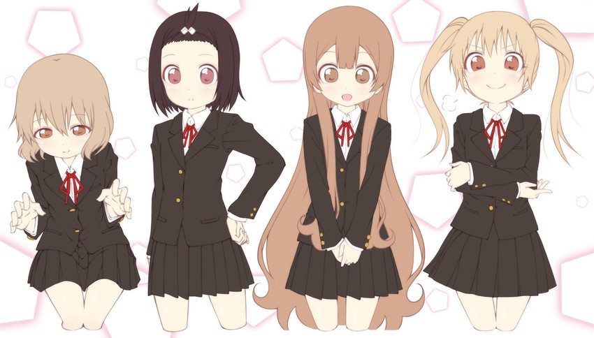oomuro hanako, takasaki misaki, ogawa kokoro, and souma mirai (yuruyuri and 1 more) drawn by pontasu