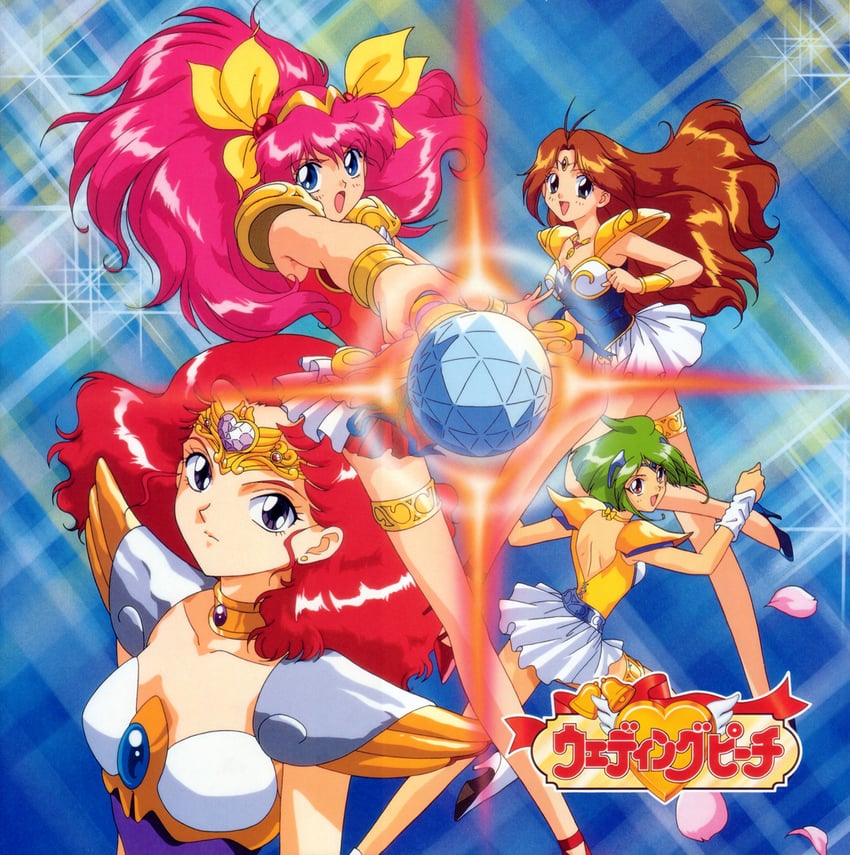 hanasaki momoko, wedding peach, tanima yuri, tamano hinagiku, angel lily, and 3 more (ai tenshi densetsu wedding peach) drawn by ichiishi_sayuri