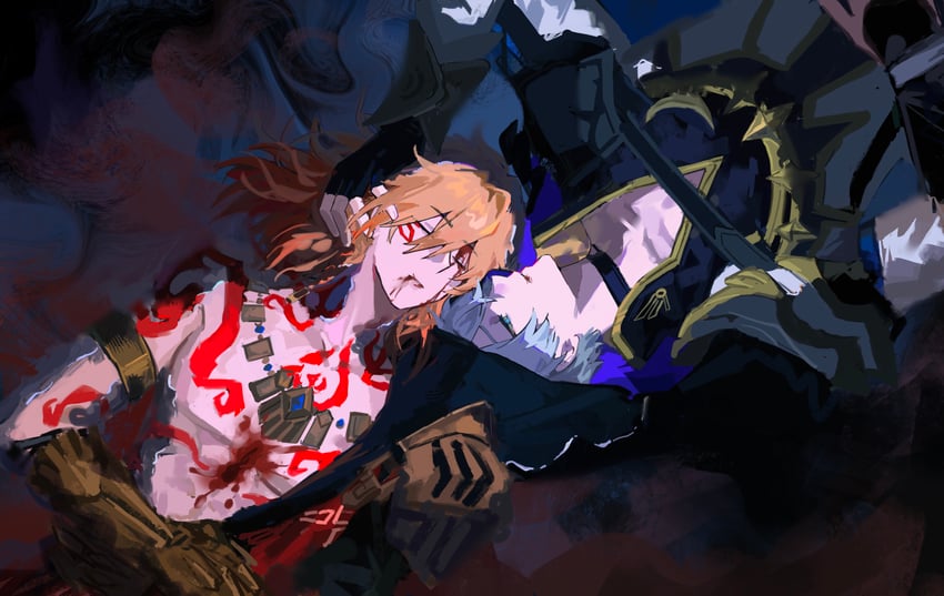 phainon, mydei, and flame reaver of the deepest dark (honkai and 1 more) drawn by yuanqiu52024