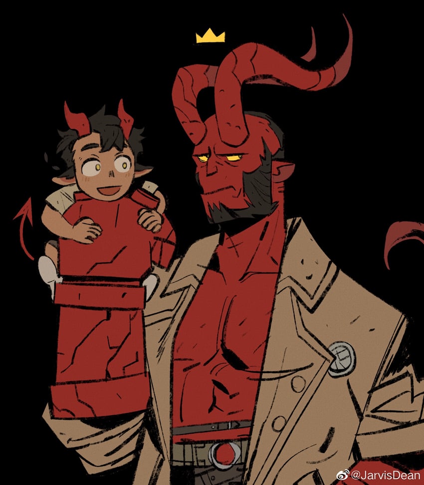 hellboy and nick holt (all saints street and 1 more) drawn by jarvisdean