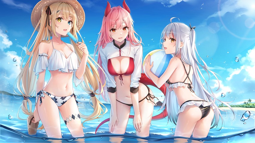 turusaki kana, otori rumi, and amane karen (tinsgoo project) drawn by dangmyo