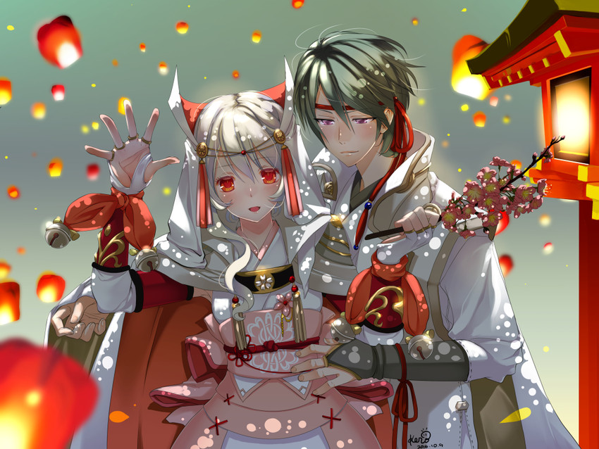 female corrin and kaze (fire emblem and 1 more) drawn by kero_sweet