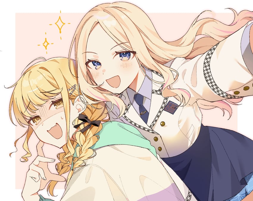 fujita kotone and juo sena (idolmaster and 1 more) drawn by usamimikurage