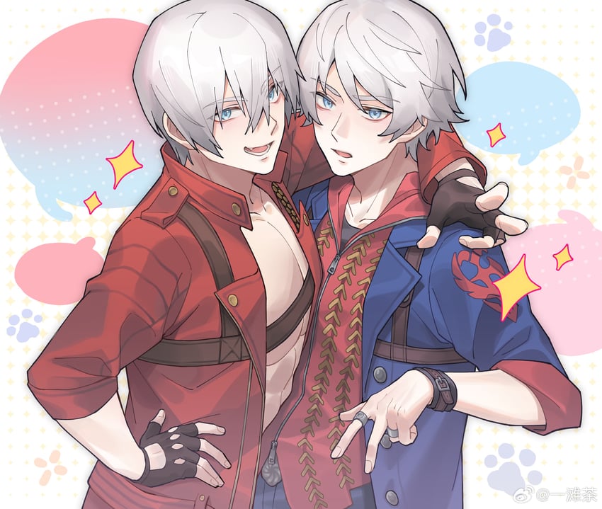 dante and nero (devil may cry and 2 more) drawn by weibo_3893749281