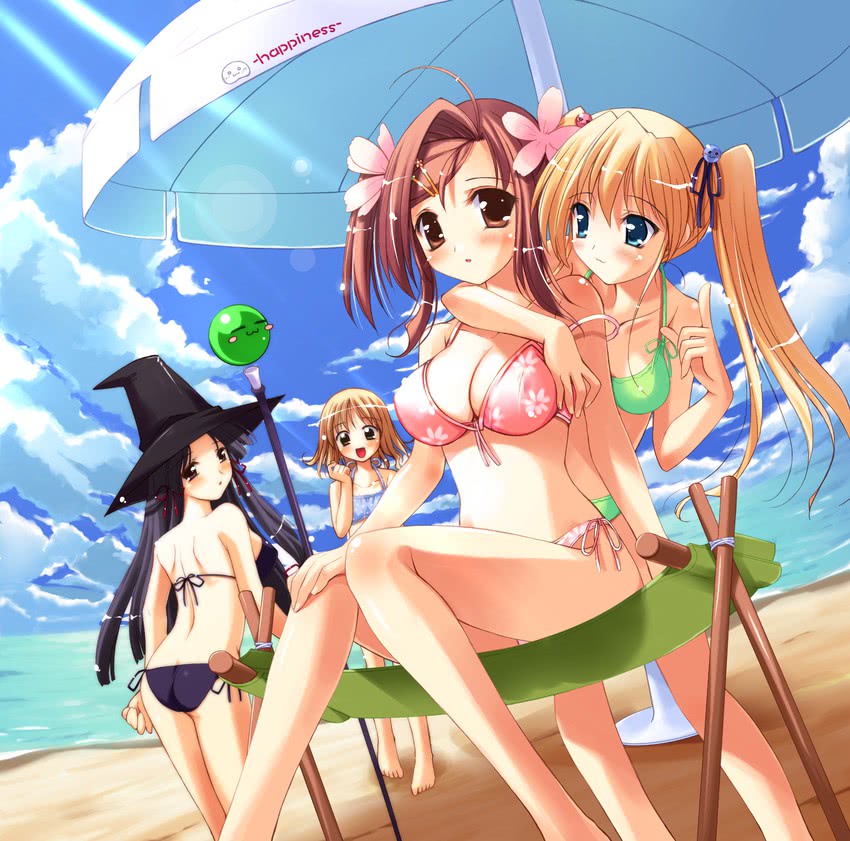 kamisaka haruhi, hiiragi anri, kohinata sumomo, and takamine koyuki (happiness!) drawn by ko~cha