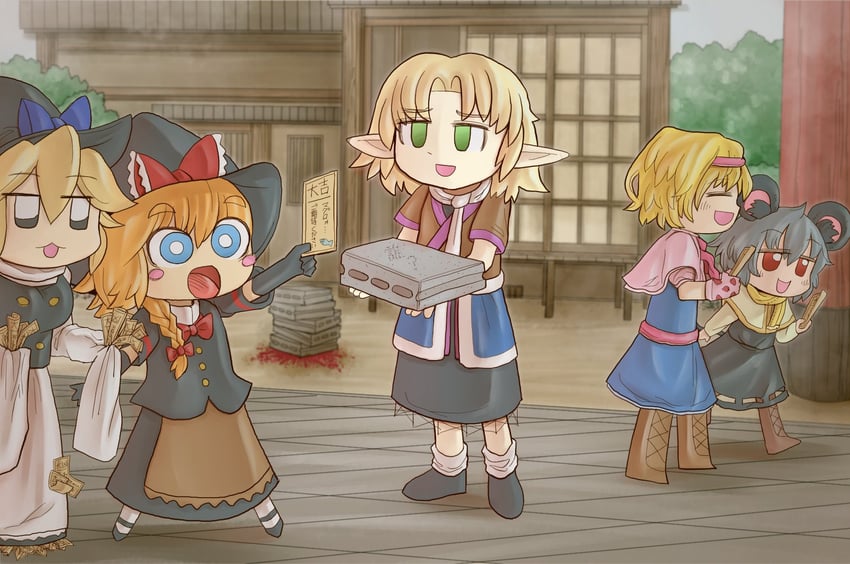 kirisame marisa, alice margatroid, nazrin, mizuhashi parsee, nyon, and 4 more (touhou and 1 more) drawn by drddrddo